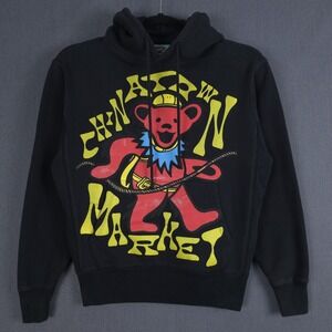 Chinatown Market x Grateful Dead Hoodie Size Small Black Fleece Pullover